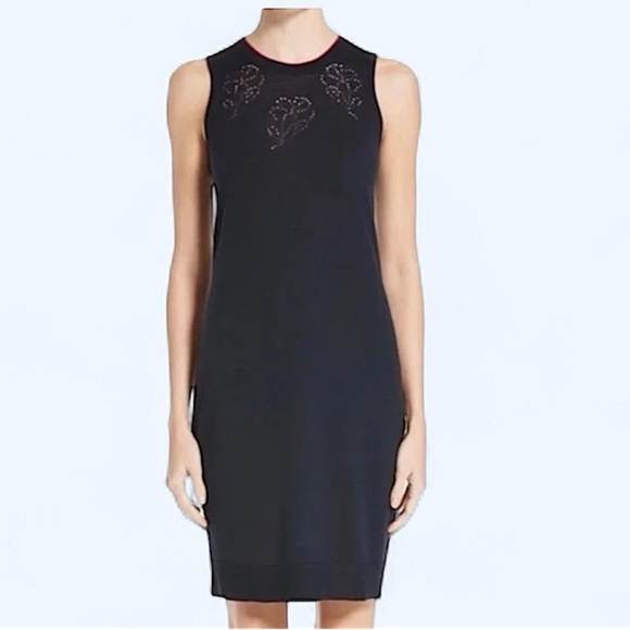 rag & bone Sleeveless X-tra Fine Merino Wool Dress Floral Cutout Detail Medium - Picture 11 of 11